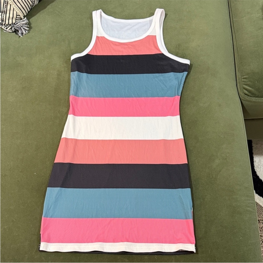 SHEIN Multicolor Striped Tank Mini Dress